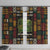 Ivory Coast Window Curtain with Taï National Park Wildlife Map Design - Wonder Print Shop