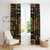 Ivory Coast Window Curtain with Taï National Park Wildlife Map Design - Wonder Print Shop