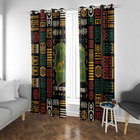 Ivory Coast Window Curtain with Taï National Park Wildlife Map Design - Wonder Print Shop