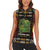 Ivory Coast Women Sleeveless Polo Shirt with Taï National Park Wildlife Map Design - Wonder Print Shop