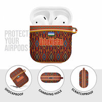 Uzbekistan AirPods Case with Traditional Geometric Motif Design - Wonder Print Shop