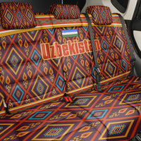 Uzbekistan Back Car Seat Cover with Traditional Geometric Motif Design - Wonder Print Shop