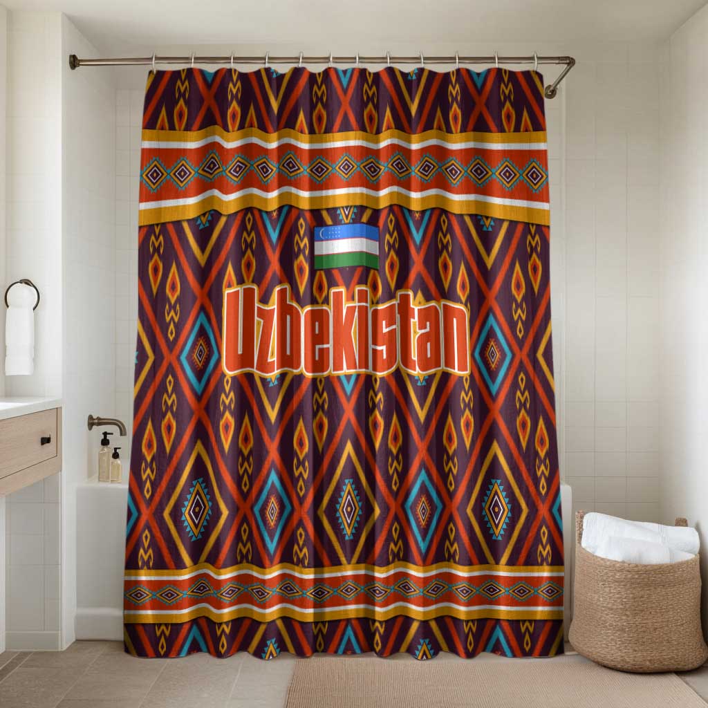 Uzbekistan Bathroom Set with Traditional Geometric Motif Design - Wonder Print Shop