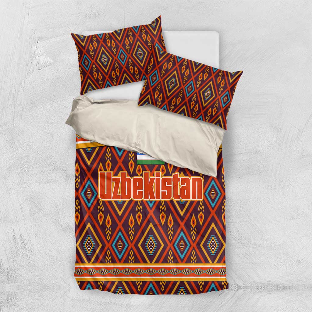 Uzbekistan Bedding Set with Traditional Geometric Motif Design - Wonder Print Shop