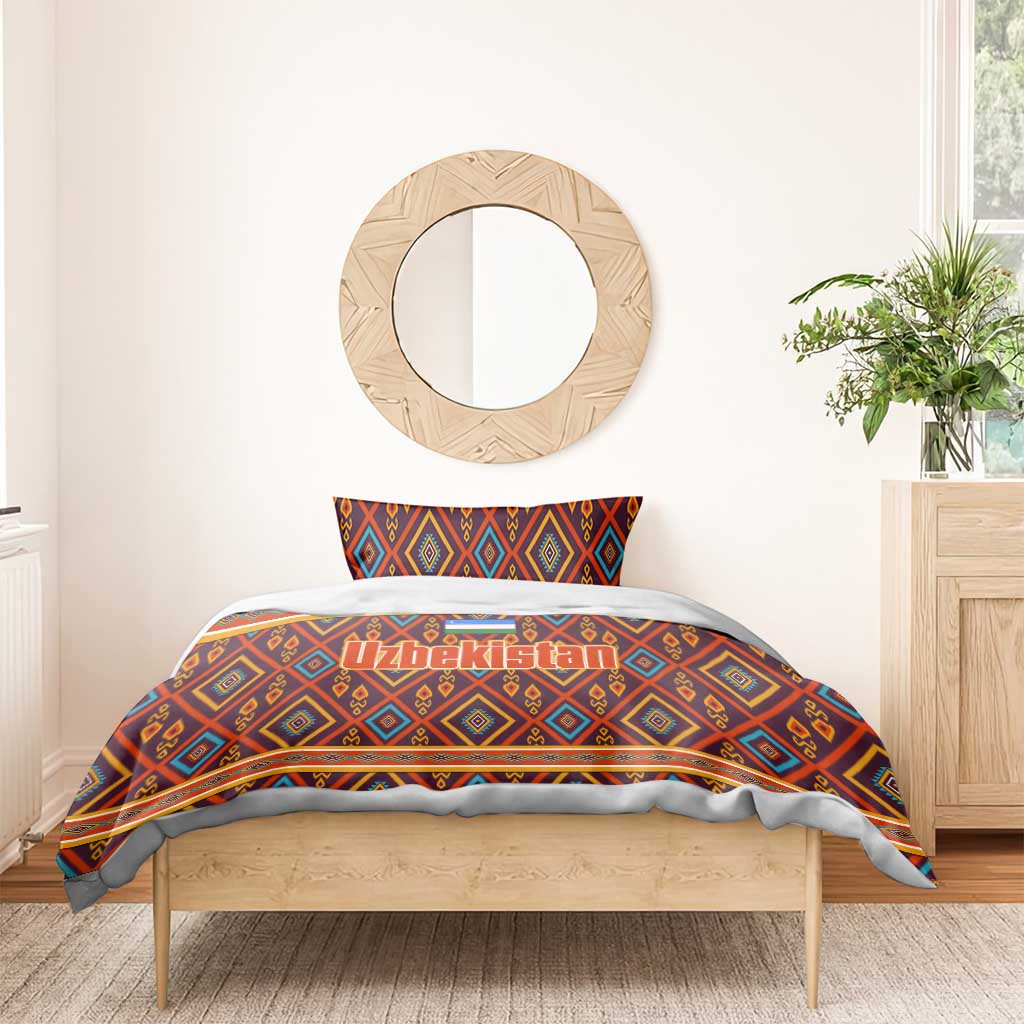 Uzbekistan Bedding Set with Traditional Geometric Motif Design - Wonder Print Shop