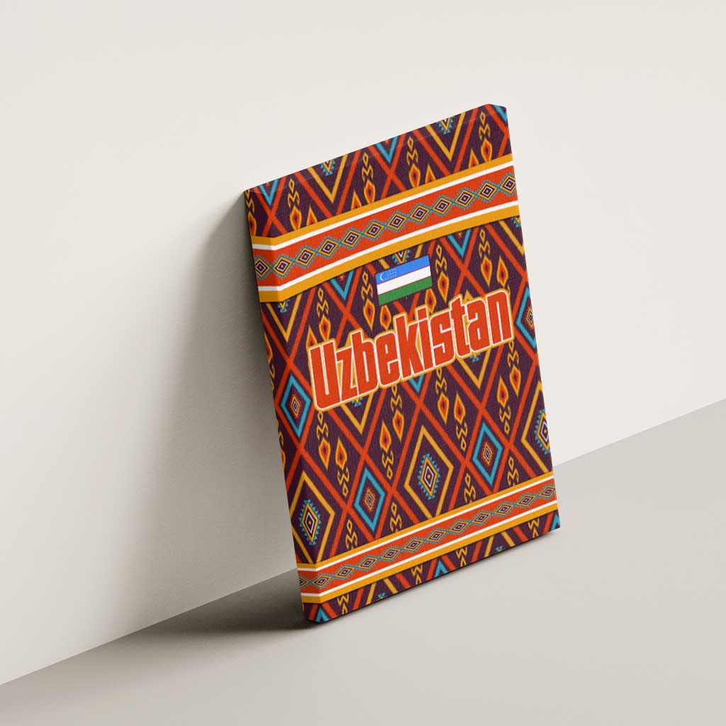 Uzbekistan Canvas Wall Art with Traditional Geometric Motif Design - Wonder Print Shop