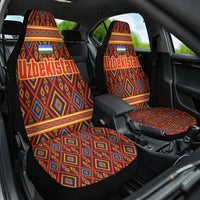 Uzbekistan Car Seat Cover with Traditional Geometric Motif Design - Wonder Print Shop