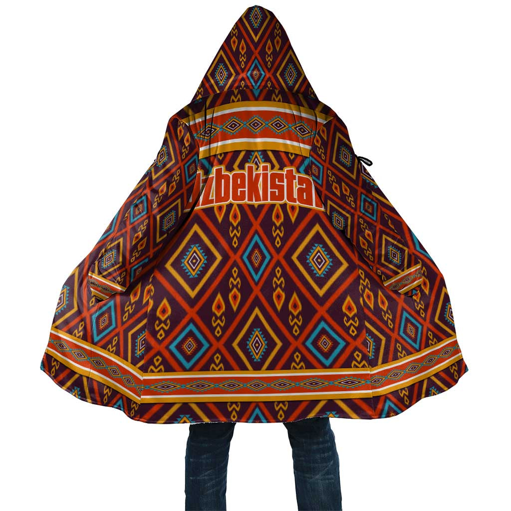 Uzbekistan Cloak with Traditional Geometric Motif Design - Wonder Print Shop