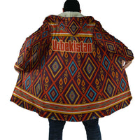 Uzbekistan Cloak with Traditional Geometric Motif Design - Wonder Print Shop