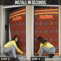 Uzbekistan Door Cover with Traditional Geometric Motif Design - Wonder Print Shop