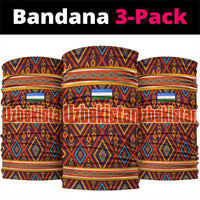 Uzbekistan Neck Gaiter with Traditional Geometric Motif Design TS04