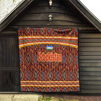 Uzbekistan Quilt with Traditional Geometric Motif Design - Wonder Print Shop