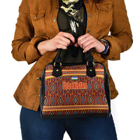 Uzbekistan Shoulder Handbag with Traditional Geometric Motif Design - Wonder Print Shop