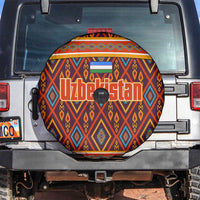 Uzbekistan Spare Tire Cover with Traditional Geometric Motif Design - Wonder Print Shop