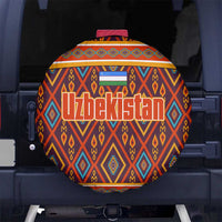 Uzbekistan Spare Tire Cover with Traditional Geometric Motif Design - Wonder Print Shop