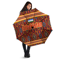 Uzbekistan Umbrella with Traditional Geometric Motif Design - Wonder Print Shop
