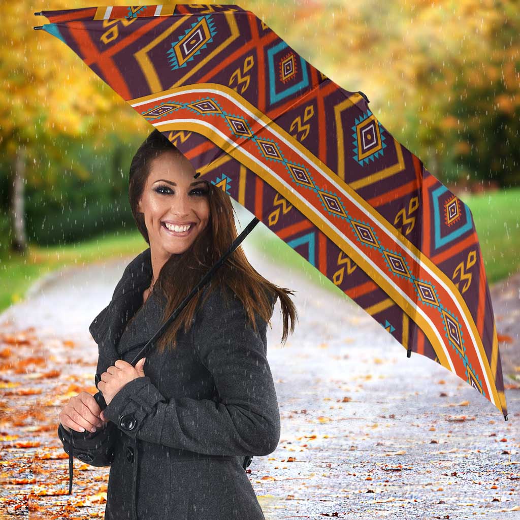 Uzbekistan Umbrella with Traditional Geometric Motif Design - Wonder Print Shop