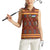 Uzbekistan Women Sleeveless Polo Shirt with Traditional Geometric Motif Design - Wonder Print Shop