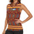 Uzbekistan Women Sleeveless Polo Shirt with Traditional Geometric Motif Design - Wonder Print Shop