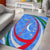 Uzbekistan Area Rug with Crescent Star and Ornamental Swirl Design - Wonder Print Shop