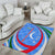 Uzbekistan Area Rug with Crescent Star and Ornamental Swirl Design - Wonder Print Shop