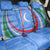 Uzbekistan Back Car Seat Cover with Crescent Star and Ornamental Swirl Design - Wonder Print Shop