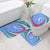 Uzbekistan Bathroom Set with Crescent Star and Ornamental Swirl Design - Wonder Print Shop