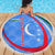 Uzbekistan Beach Blanket with Crescent Star and Ornamental Swirl Design - Wonder Print Shop