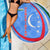 Uzbekistan Beach Blanket with Crescent Star and Ornamental Swirl Design - Wonder Print Shop