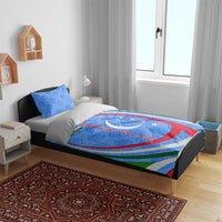 Uzbekistan Bedding Set with Crescent Star and Ornamental Swirl Design - Wonder Print Shop