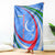 Uzbekistan Blanket with Crescent Star and Ornamental Swirl Design - Wonder Print Shop
