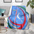 Uzbekistan Blanket with Crescent Star and Ornamental Swirl Design - Wonder Print Shop
