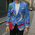 Uzbekistan Blazer with Crescent Star and Ornamental Swirl Design - Wonder Print Shop