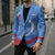 Uzbekistan Blazer with Crescent Star and Ornamental Swirl Design - Wonder Print Shop