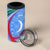 Uzbekistan 4 in 1 Can Cooler Tumbler with Crescent Star and Ornamental Swirl Design - Wonder Print Shop