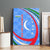 Uzbekistan Canvas Wall Art with Crescent Star and Ornamental Swirl Design - Wonder Print Shop