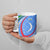 Uzbekistan Ceramic Mug with Crescent Star and Ornamental Swirl Design - Wonder Print Shop