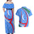 Uzbekistan Couples Matching Off Shoulder Maxi Dress and Hawaiian Shirt with Crescent Star and Ornamental Swirl Design - Wonder Print Shop