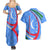 Uzbekistan Couples Matching Summer Maxi Dress and Hawaiian Shirt with Crescent Star and Ornamental Swirl Design - Wonder Print Shop