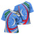 Uzbekistan Cross Shoulder Shirt with Crescent Star and Ornamental Swirl Design - Wonder Print Shop