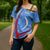 Uzbekistan Cross Shoulder Shirt with Crescent Star and Ornamental Swirl Design - Wonder Print Shop