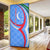 Uzbekistan Door Cover with Crescent Star and Ornamental Swirl Design - Wonder Print Shop