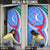 Uzbekistan Door Cover with Crescent Star and Ornamental Swirl Design - Wonder Print Shop