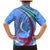 Uzbekistan Family Matching Mermaid Dress and Hawaiian Shirt with Crescent Star and Ornamental Swirl Design - Wonder Print Shop
