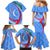 Uzbekistan Family Matching Mermaid Dress and Hawaiian Shirt with Crescent Star and Ornamental Swirl Design - Wonder Print Shop