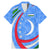 Uzbekistan Family Matching Mermaid Dress and Hawaiian Shirt with Crescent Star and Ornamental Swirl Design - Wonder Print Shop