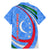 Uzbekistan Family Matching Mermaid Dress and Hawaiian Shirt with Crescent Star and Ornamental Swirl Design - Wonder Print Shop