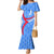 Uzbekistan Family Matching Mermaid Dress and Hawaiian Shirt with Crescent Star and Ornamental Swirl Design - Wonder Print Shop