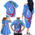 Uzbekistan Family Matching Off The Shoulder Long Sleeve Dress and Hawaiian Shirt with Crescent Star and Ornamental Swirl Design - Wonder Print Shop
