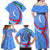Uzbekistan Family Matching Off Shoulder Maxi Dress and Hawaiian Shirt with Crescent Star and Ornamental Swirl Design - Wonder Print Shop